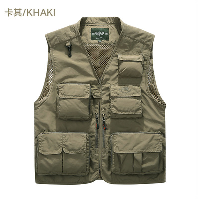 1262马甲锦纶面料多口袋户外运动马甲