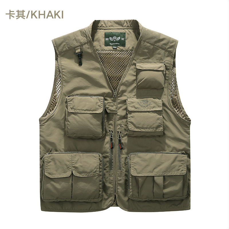 1262马甲锦纶面料多口袋户外运动马甲