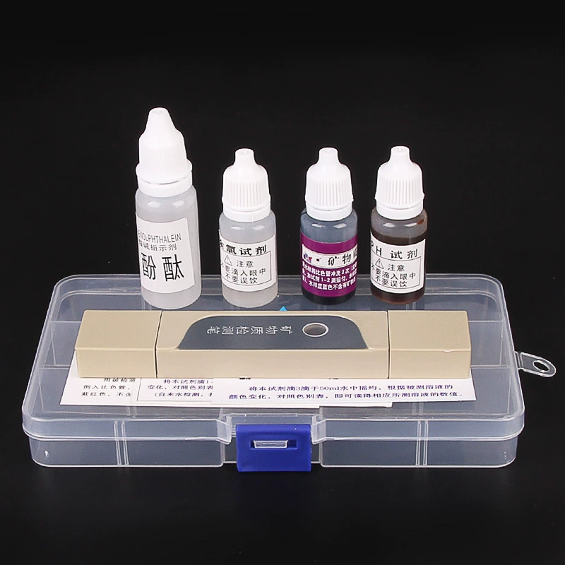 Ящик для инструментов определения качества воды бытовой очиститель воды демонстрационная коробка продукта тест минеральная ручка остаточный хлор PH реагент