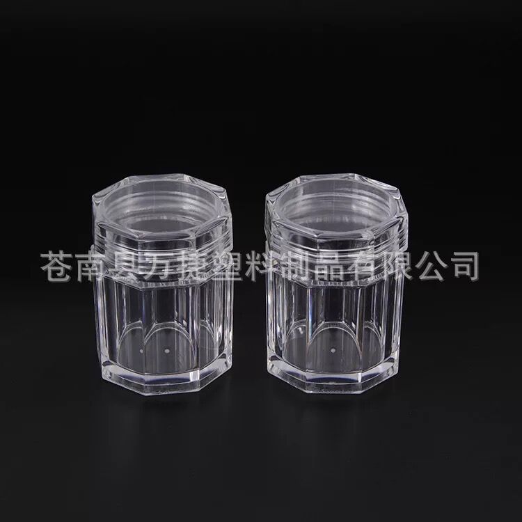 厂家批发直销 高档八角透明亚克力包装瓶三七 药材保健品通用罐子