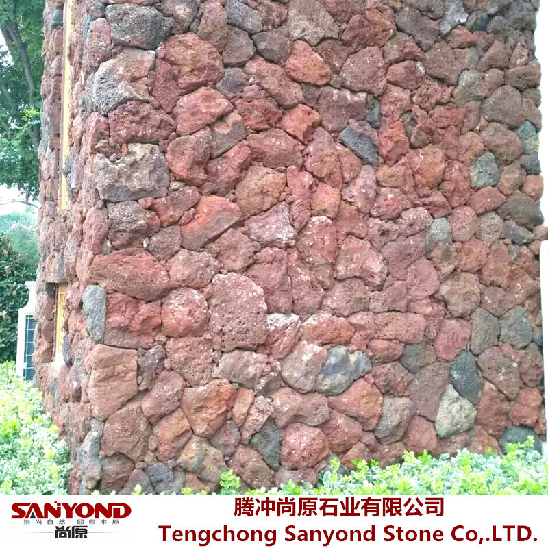 红色火山石蘑菇石浮石自然面墙砖实惠价格