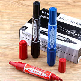 正品华丽线大头笔150油性箱头笔奇异笔蓝红黑色大双头记号笔 批发