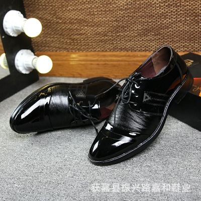 2021新款春秋季男士尖头休闲皮鞋日常上班工装男鞋38--48一件代发|ru