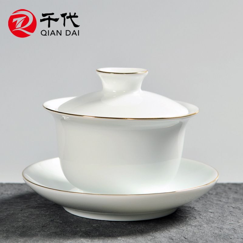 QD-甜白盖碗 天音金