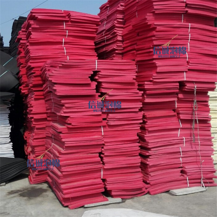 现货供应 2cm红色eva海绵材料 回弹性好的大红色eva材料 50mm大红