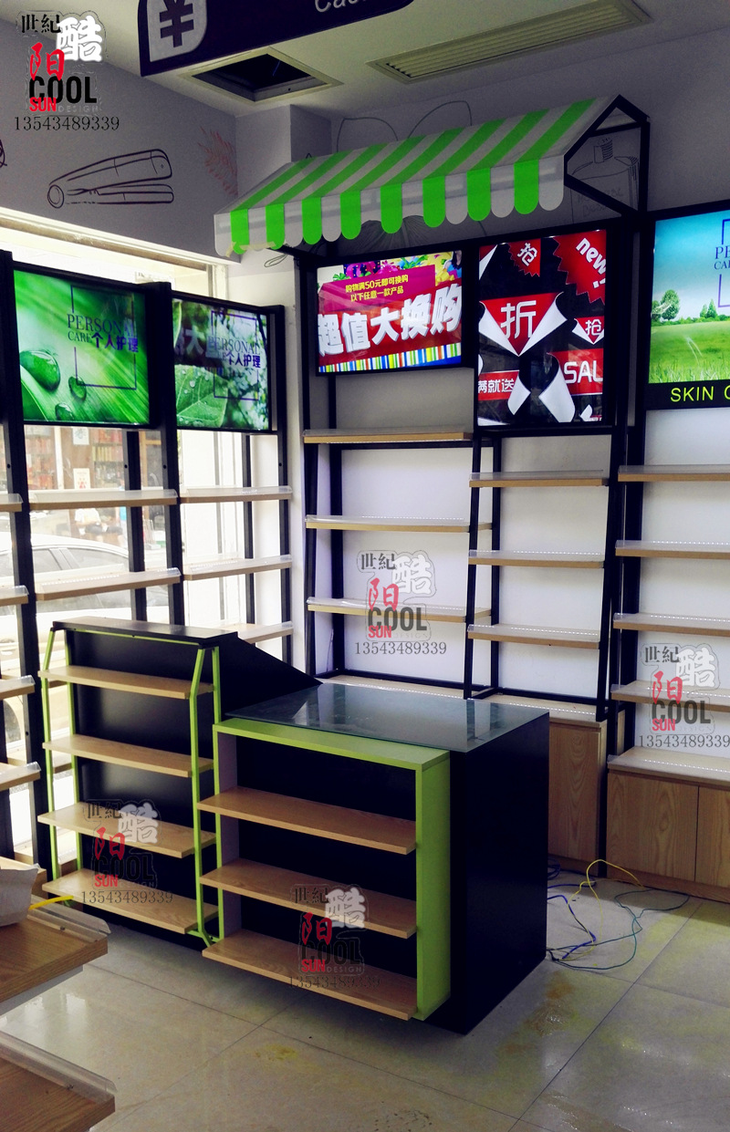 化妆品展柜货柜货架 化妆品背柜定做厂家