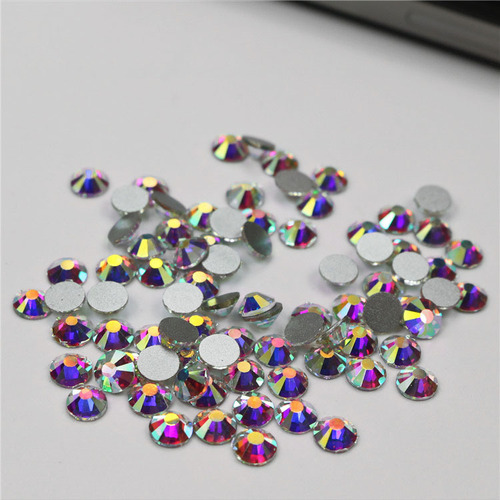 Rhinestones Uniform AB color nail accessories drill DIY Nail round glass rubber free drill Nail Drill