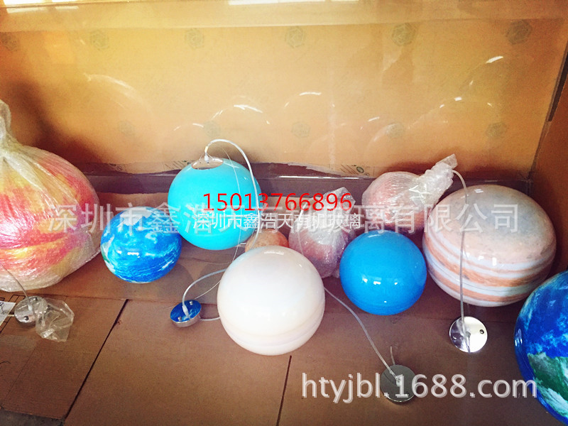 八大行星科教星球各种尺寸亚克力八大行星内发光星球仪吊灯