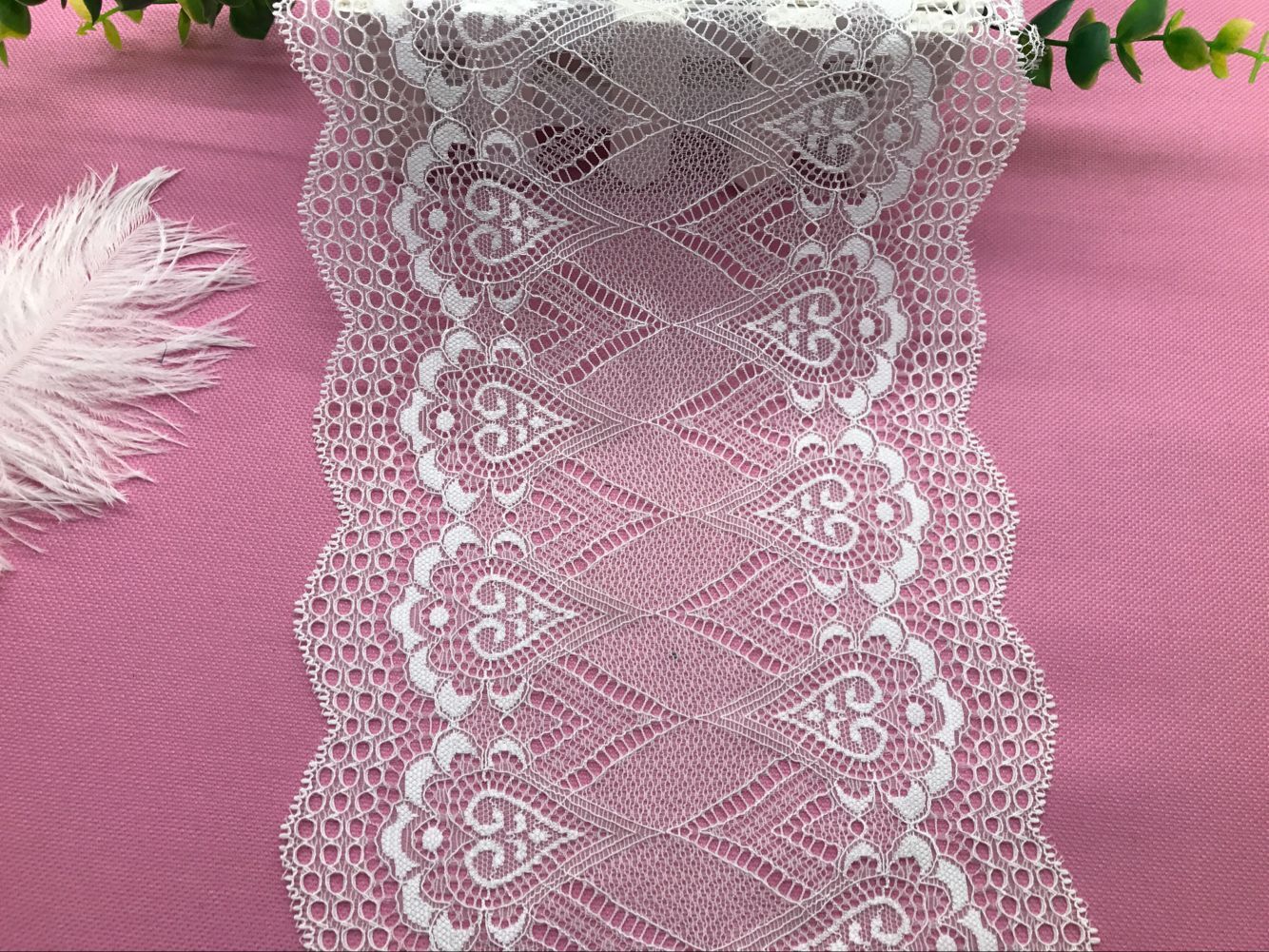 弹力花边压沙弹力花边蕾丝弹力花边氨纶花边7007# 宽度18CM