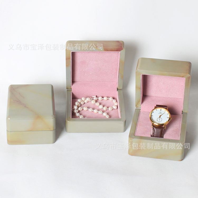 义乌工厂定做大理石纹木盒 戒指盒 手链礼盒