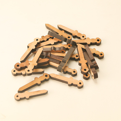 厂家直销桃木小物件桃木剑木雕配饰饰品批发 DIY饰品配件