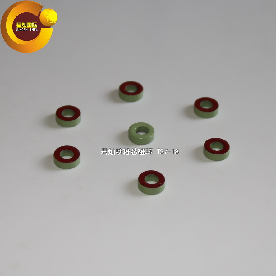 【君灿磁环磁芯】 T37-18 生产厂家直销 铁粉芯 绿红环