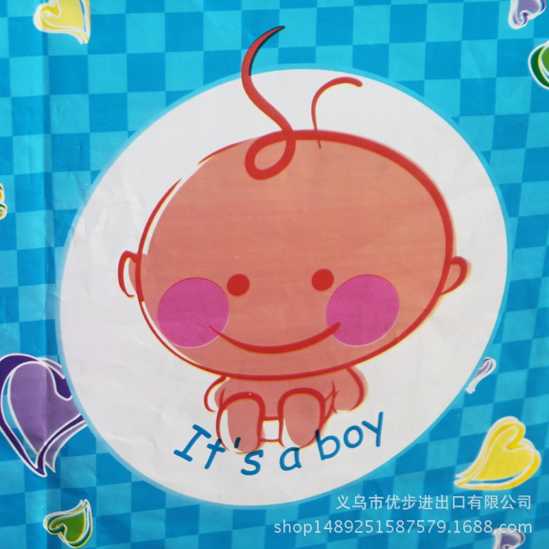 Печатная скатерть детская день рождения "It's a boy", пластиковая ПЭ скатерть для приема пищи