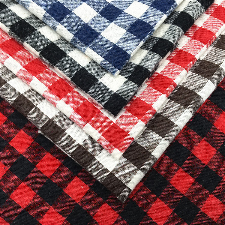 色织格子布 梭织朝阳格面料 涤棉里布服饰装饰布料