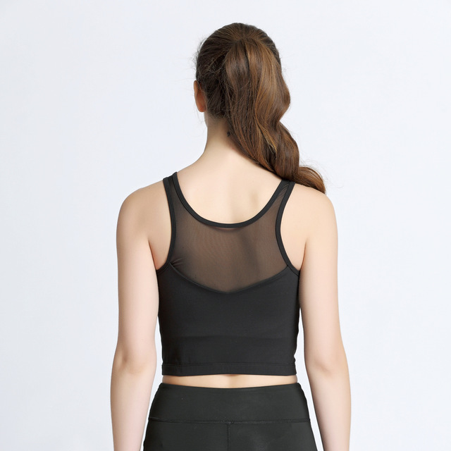 High-collar new yoga back sports underwear pure cotton sexy milk silk sports bra