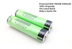 Panasonic 3400mAh NCR18650B sharp flashlight battery with protective plate