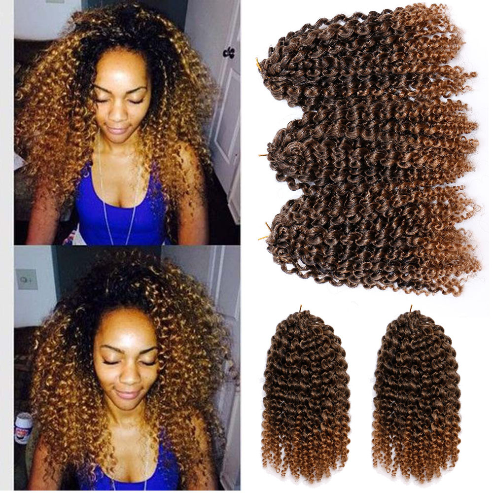 外贸非洲非洲假发 crochet braids脏辫 malibob afro 化纤卷发