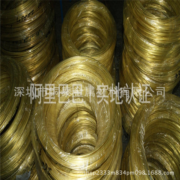 厂家专业H65无铅黄铜线 打螺丝 硬料弹簧线1mm2mm3mm镀金 镀银
