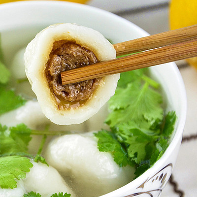 台灣如祥包心魚丸500g包餡魚丸火鍋丸子小吃餐廳食材廠家貨源批發