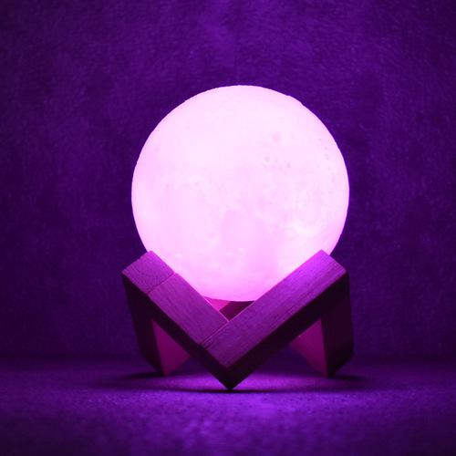 Touch Colorful Bluetooth Speaker Moon Light Creative Bedside LED Small Table Lamp Novelty Charging 3D Night Light