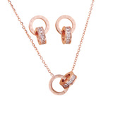 Дизайнерское ожерелье, золотой аксессуар из нержавеющей стали, не выцветает, 18 карат, розовое золото