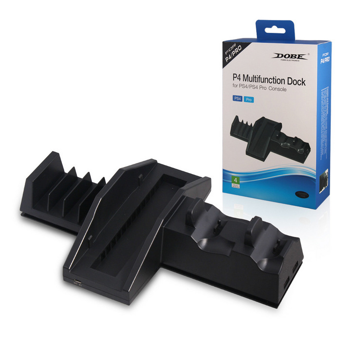 PS4 PRO xử lý bộ sạc kép máy chủ giữ mát đĩa cơ sở bộ sạc thẳng đứng TP4-837 - PS kết hợp thiết bị kết nối