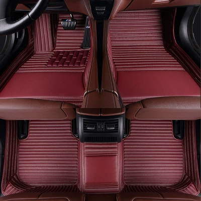 Hongqi HS5 HS3 HS7 h7 | Modelə uyğun ayaqaltı - single-layer-high-grade-wine-red-single-layer