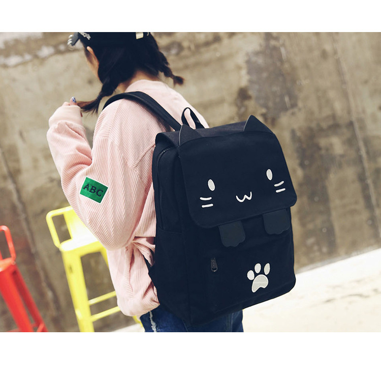 threedimensional cat largecapacity school pink cute cartoon backpackpicture4