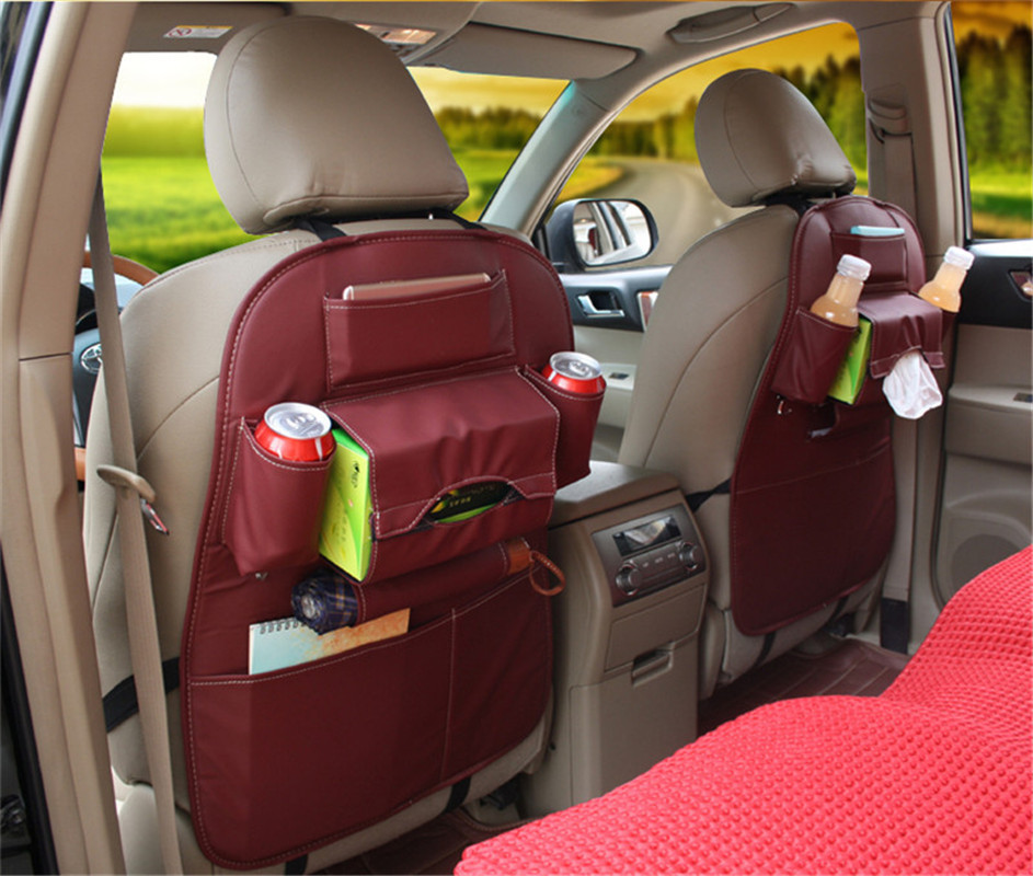 汽車座椅收納袋挂袋車載置物袋多功能車背收納袋儲物箱盒汽車用品