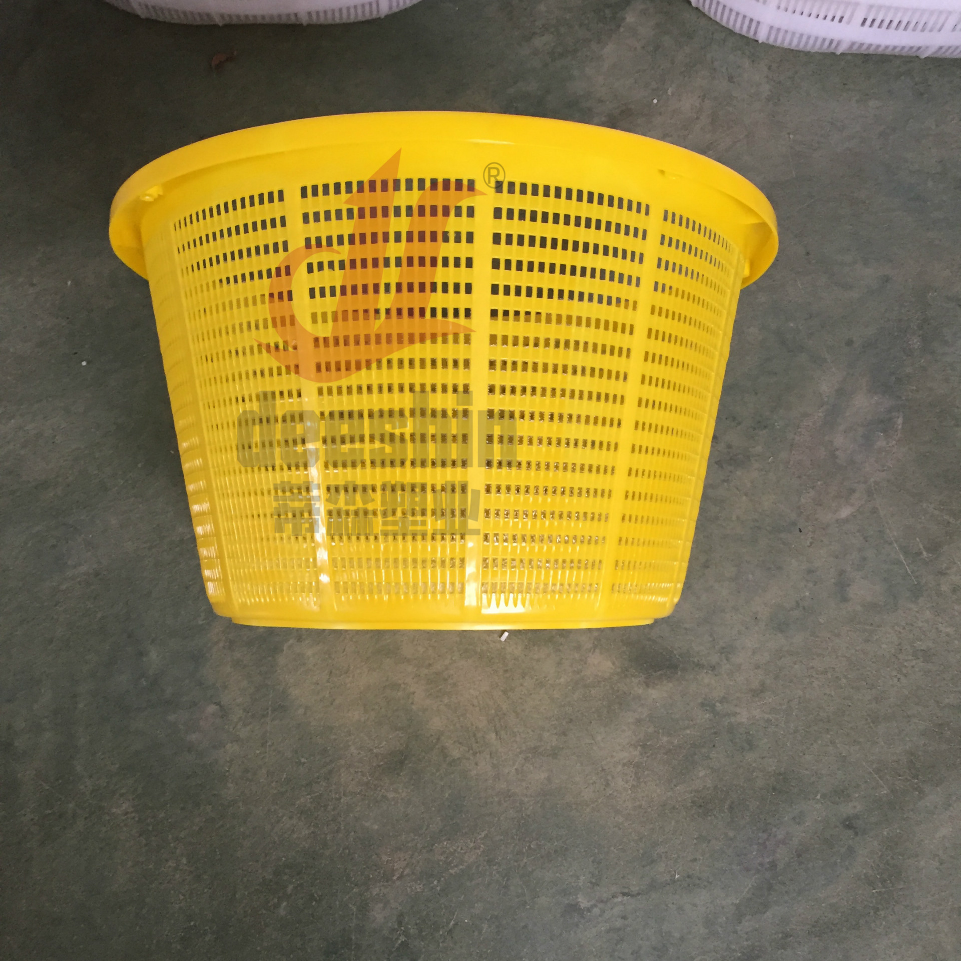 西瓜塑料圆箩 水产海鲜鱼框 上海南汇水蜜桃筐 荔枝塑胶周转箩筐