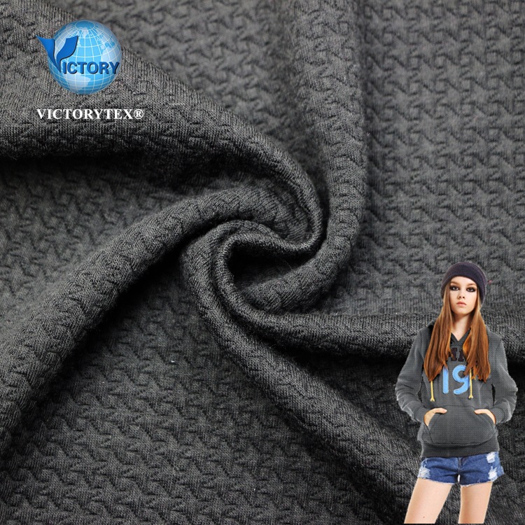 人棉粘胶氨纶弹力夹丝布牛肚布起泡大提花双面布空气层布服装面料