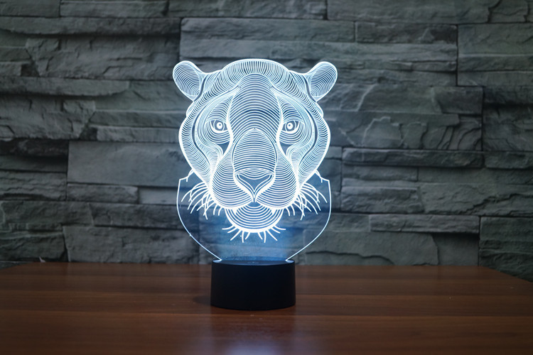 Luce notturna bambini leone 3d lampada decorativa colorata_voghion.com