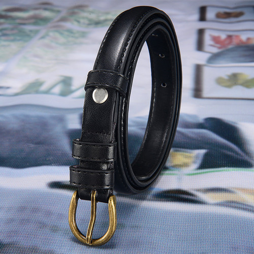 Ladies Casual Belt Simple Solid Color Thin Waist Belt Korean Style Retro Pin buckle Decorated Dress Pants Belt Wholesale
