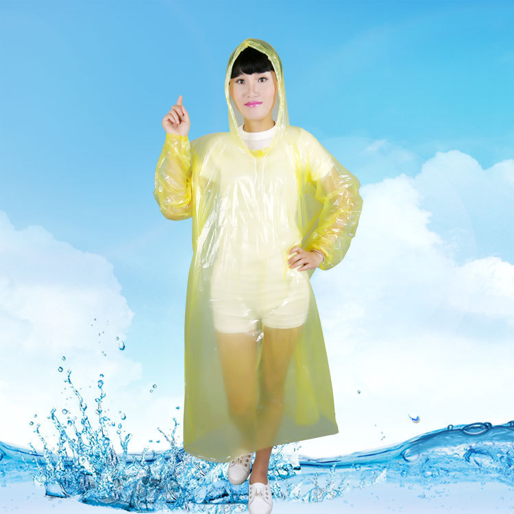 Disposable Raincoat Thickened Outdoor Transparent Raincoat Mountaineering Hiking Cycling Poncho Men's and Women's Ultra Light Adult Raincoat