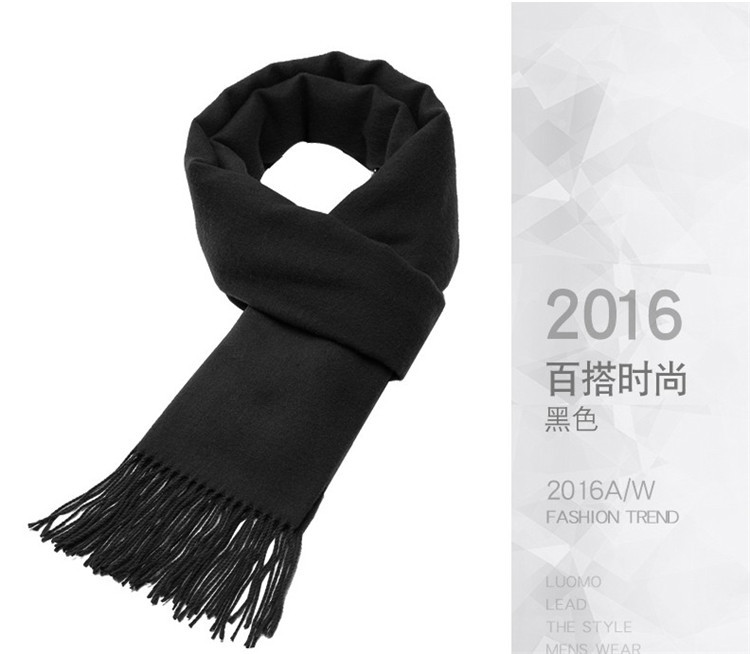 Unisex Simple Style Solid Color Imitation Cashmere Tassel Winter Scarves display picture 4