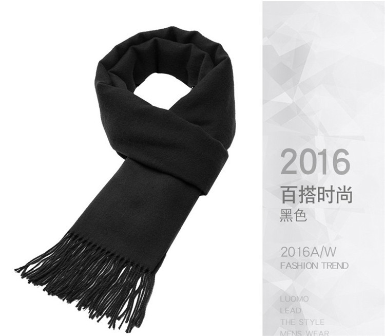 Winter, Autumn Season Unisex Simple Style Solid Color Imitation Cashmere Tassel Winter Scarves