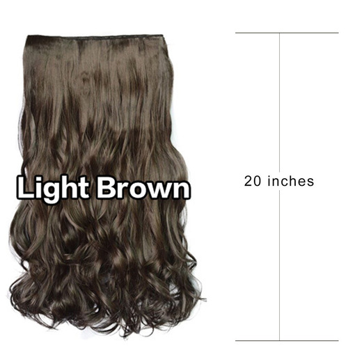 Wavy Hair Wigs One piece of wig film, micro roll of non reflective five clip hair piece