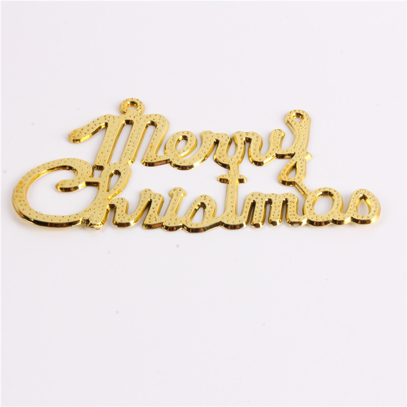 Minúsculas Navidad carácter tarjeta carta decoración navideña regalo árbol de Navidad colgante Feliz Navidad texto en inglés