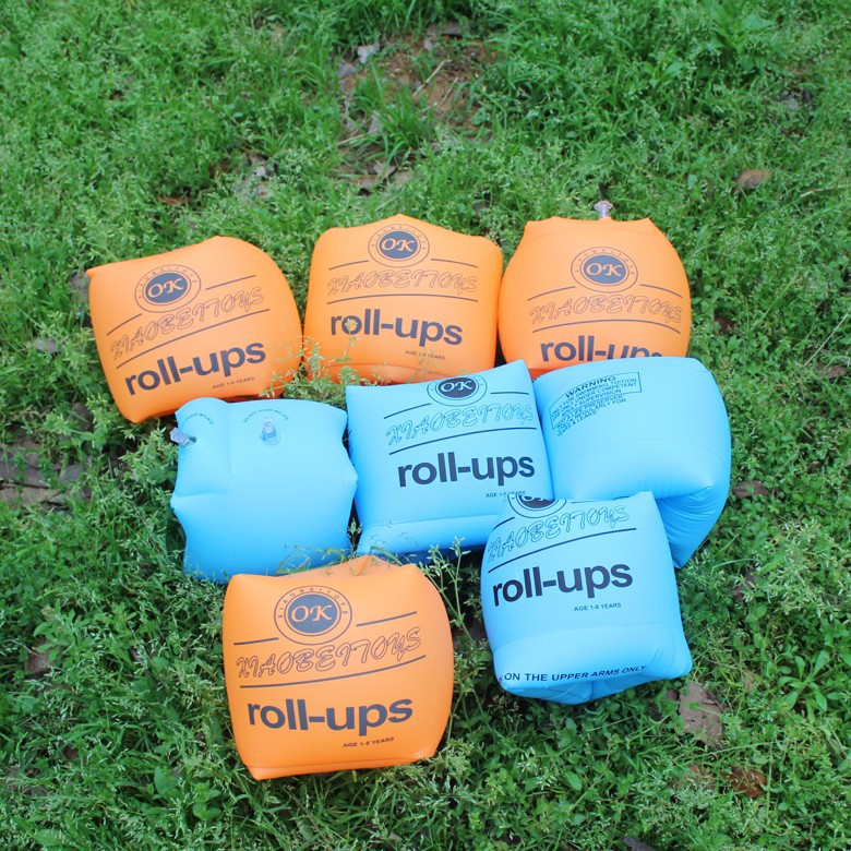 现货批发 游泳手臂圈 滚筒水袖 游泳浮圈 麻布水袖 游泳装备