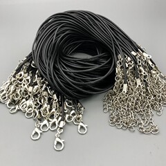 Street stall supply necklace rope wholesale 2.0 Korean wax wire pendant rope 1.5MM wax rope black wholesale decoration