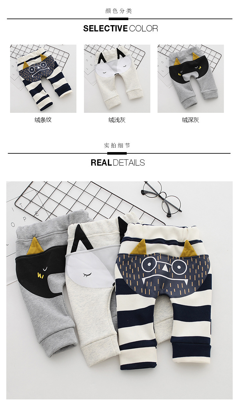 加绒卡通裤_04