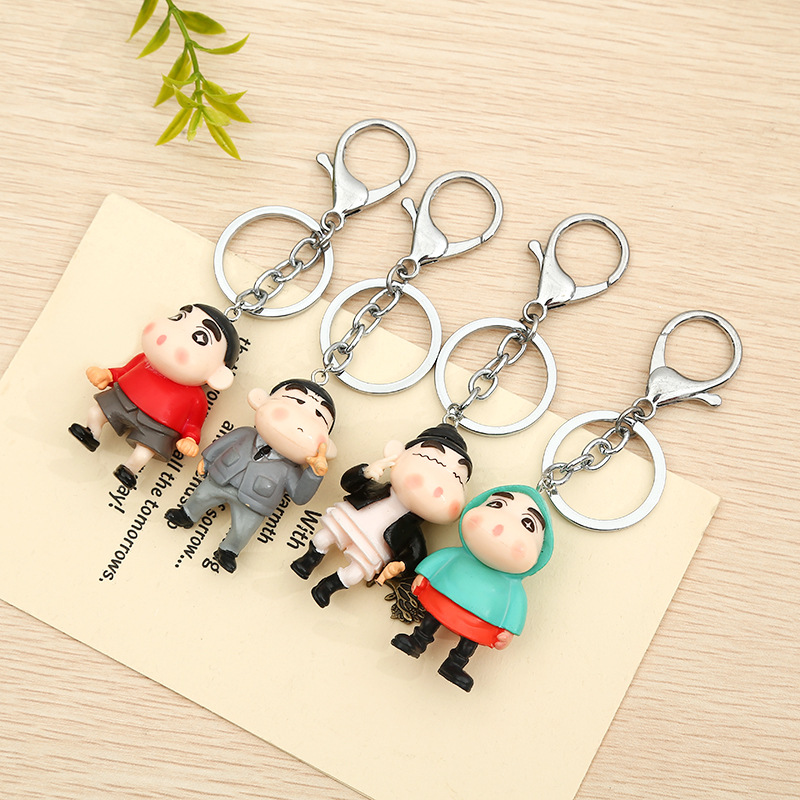 蜡笔小新可爱钥匙扣钥匙环 创意情侣款钥匙链 卡通钥匙链挂件批发