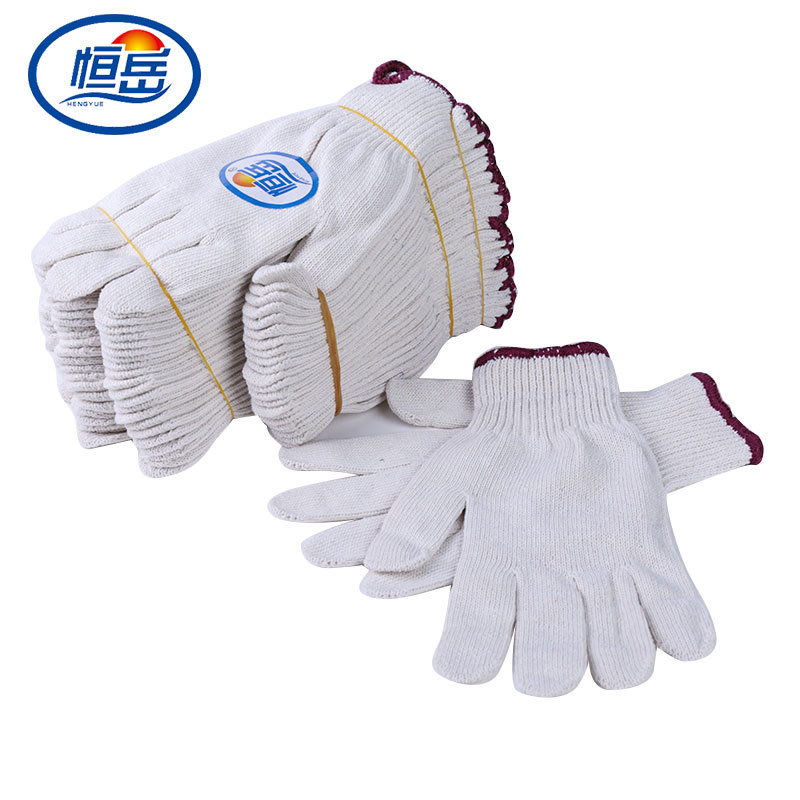 Manufacturers supply Heng Yue polyester-cotton blend knitting Line Gloves Durable work glove Welder Labor supplies wholesale