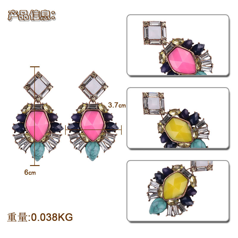 Occident and the United States alloy plating earring (Color 2)NHJQ9259-Color 2