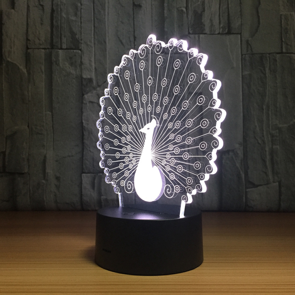 3d 7色触摸led创意小夜灯