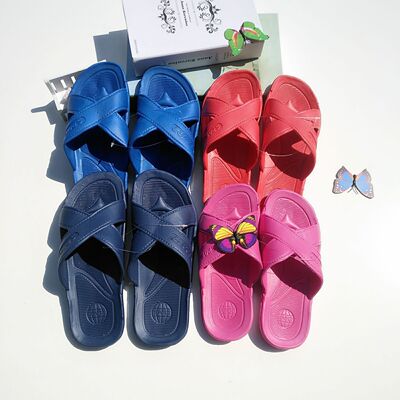 智多幸室内家居浴室拖鞋男酒店宾馆拖鞋女EVA交叉夏季凉拖鞋批发