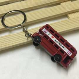 英国伦敦双层巴士钥匙扣 旅游纪念创意礼品 英伦风公交车钥匙链