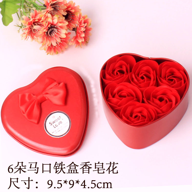 3 Soap Flower Iron Box Christmas Creative Small Gift Wholesale display picture 5