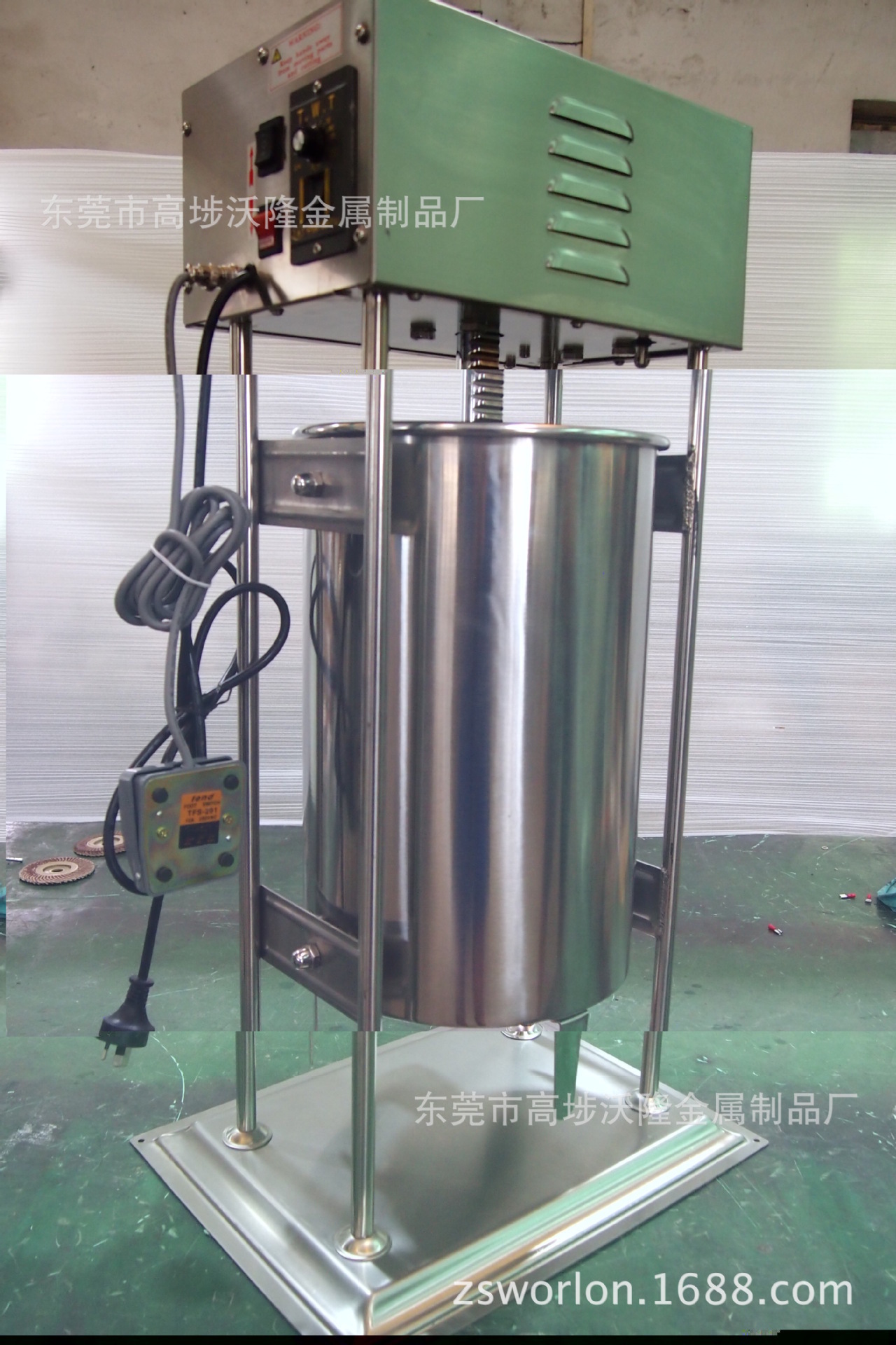 灌肠机电动商用立式不锈钢灌腊肠机灌热狗机灌香肠机20L