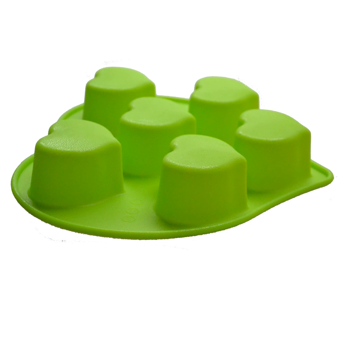 Microwave oven, silicone baking sheet 6 -hole love cake mold DIY handmade soap, fructic moon cake mold